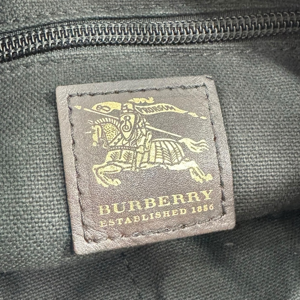 BURBERRY Multi Canvas Nova Check Haymarket Crossbody Made in Italy Authenticated - Picture 13 of 17